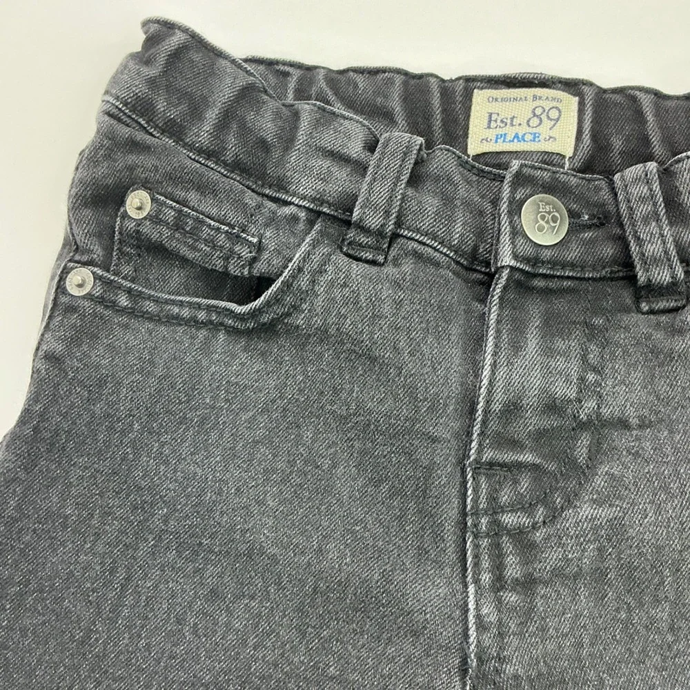 The Children's Place Black Skinny Jeans Kids Size 6x/7 Stretch Adjustable Waist